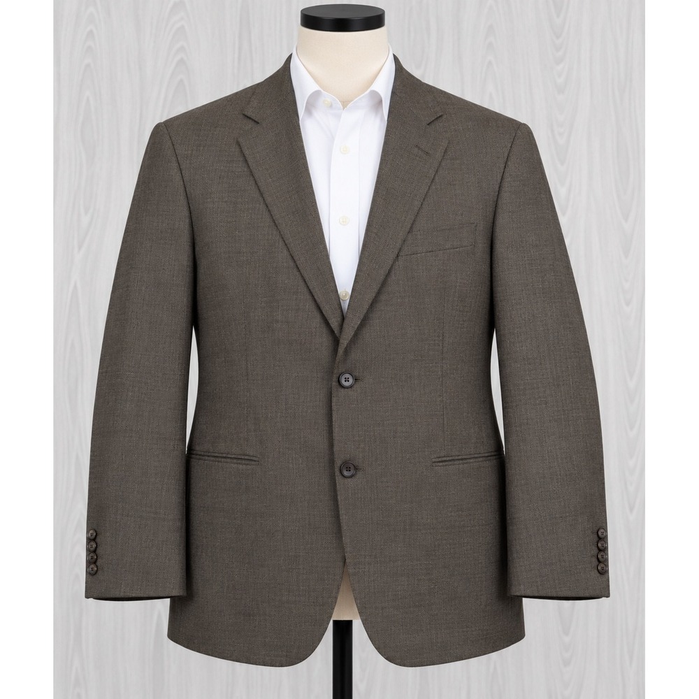 Brooks Brothers Vitale Barberis Regent Fit Sport Coat Mens 48L Brown Wool Jacket